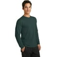 thumbnail image 4 of Port & Company Long Sleeve Performance Blend Tee-L (Dark Green), 4 of 6