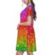 thumbnail image 2 of Disketp Colorful Glitter para Vestido de Manga Corta para Mujeres, Vestidos de Verano para Mujeres, Casual y Holgado para la Playa, 2 of 6