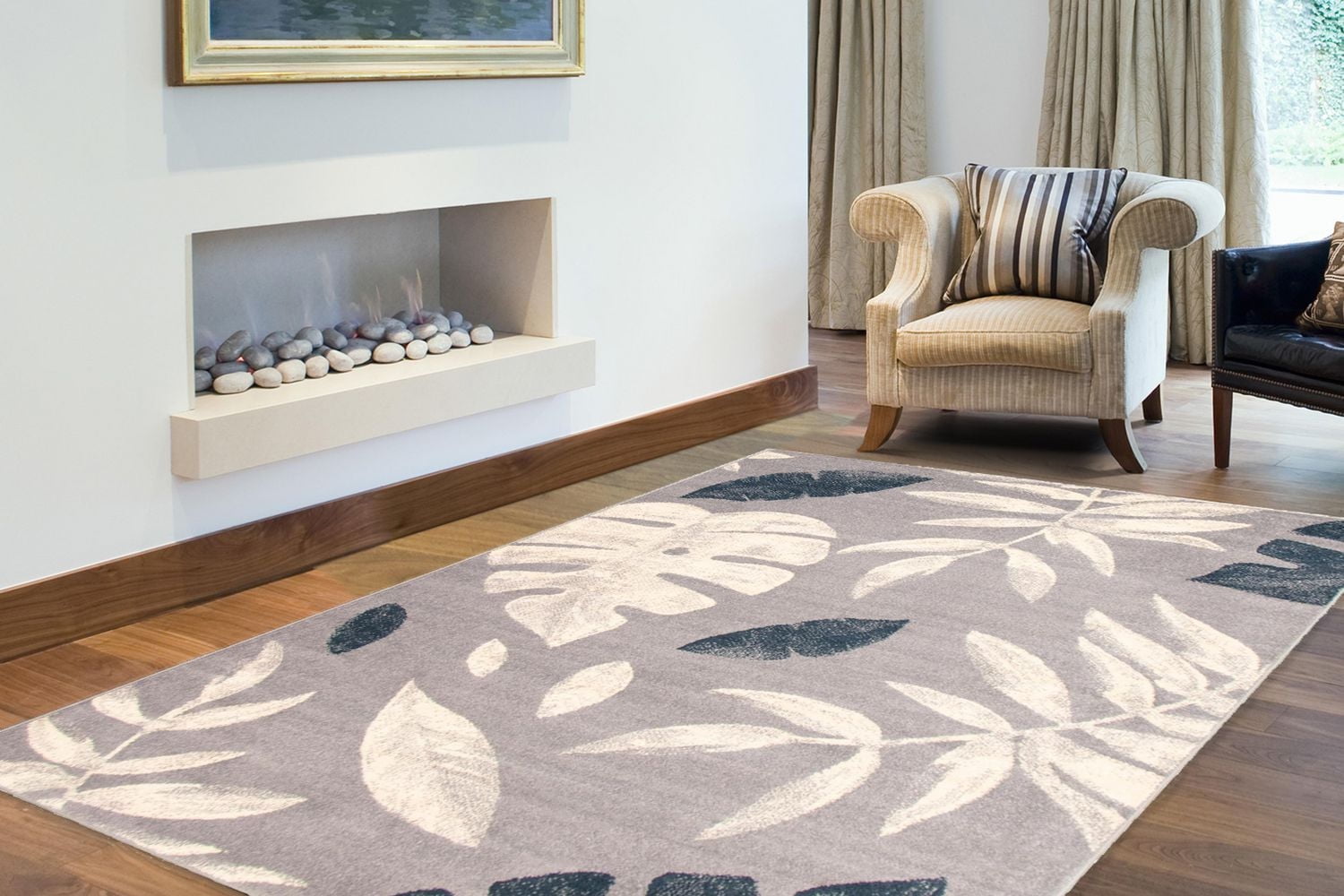 ECARPET Floral Area Rug for Living Room, Bedroom, Nursery, Kids Presly Collection