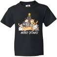 thumbnail image 3 of Inktastic Merry Catmas with Cat Tree and Yellow Star Youth T-Shirt, 3 of 5