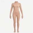 thumbnail image 7 of Women's Full Body Zentai Turtleneck Jumpsuit with Attached Unitard Long Sleeve One-Piece Bodysuit for Dance Cosplay Halloween & Stage Performance (Khaki D), 7 of 7