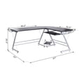thumbnail image 2 of L-Shaped Computer Desk, Corner Table with Keyboard Tray for PC Laptop Desktop, Workstation Stand Home Office Furniture, 2 of 7