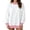 White, variant on Women's Gingham Check Contrast Sweatshirt Ghalytn Mock Neck Drop Shoulder Loose Pullover Top