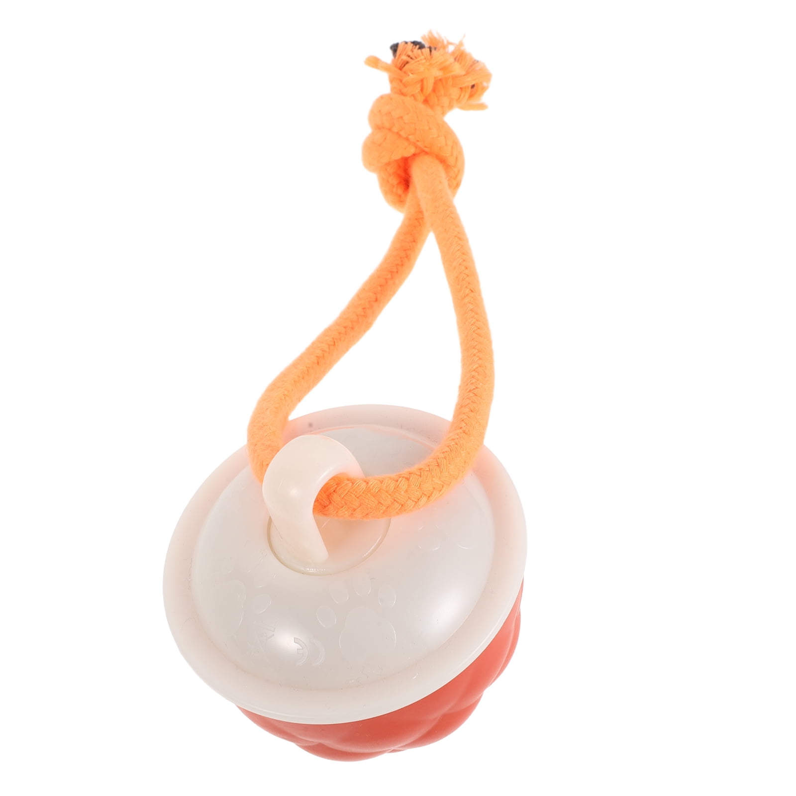 YSNOOWE Chew Proof Orange Tpr Bouncing Ball for Dogs with Realistic Bird Sounds
