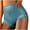 Sky Blue, variant on Diufon Women's High Waist Panties Full Coverage Lace Underwear Soft Breathable Stretch Solid Color Briefs