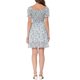 thumbnail image 3 of INSPIRE CHIC Vestido corto de manga corta con hombros descubiertos y estampado floral M Azul claro, 3 of 5