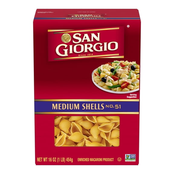 San Giorgio Medium Shells Pasta, 16-Ounce Box