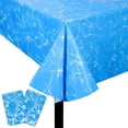 thumbnail image 2 of Blue Disposable Tablecloth - Sea Themed Wallpaper Design for Birthday Party Decorations, 2 of 9