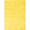 thumbnail image 1 of Ahgly Company Machine Washable Indoor Rectangle Solid Yellow Modern Area Rugs, 5' x 8', 1 of 4