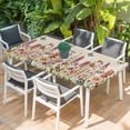 thumbnail image 2 of Spring Floral Table Cloths for 5 Foot Rectangle Tables, Watercolor Lavender Daisy Butterflies Beige Patio Waterproof Elastic Fitted Tablecloths, Washable Rectangular Table Cover for Camping, 2 of 8