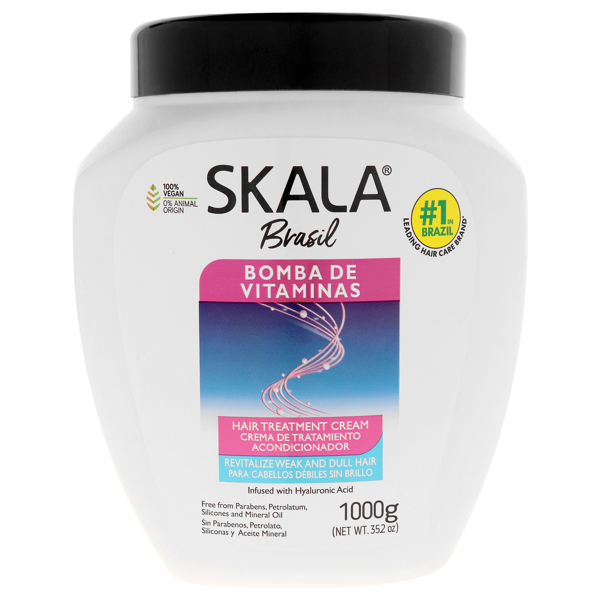 Skala Bomba de Vitaminas 2-in-1 Hair Treatment Cream & Leave In Conditioner for All Hair Types, 35.3 oz