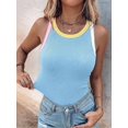 thumbnail image 5 of Women's Round Neck Color Block Bra Lined Tank Top XXL, 5 of 8
