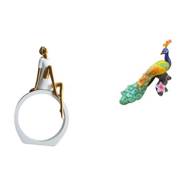 Figura De Pavo Real, Estatua De Mujer, Centro De Mesa, Dormitorio, Regalo Para Lectores, Estantería, Escultura Abstracta De Granja, Decoración Versátil, Escultura De Pavo Real, Figura De
