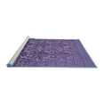 thumbnail image 2 of Ahgly Company Machine Washable Indoor Square Southwestern Blue Country Area Rugs, 5' Square, 2 of 4