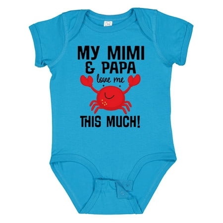 

Inktastic Mimi and Papa Love Me Crab Boys or Girls Baby Bodysuit