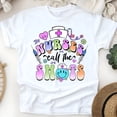 thumbnail image 1 of Nurses Call The Shots T-Shirt | Funny Nurse Graphic Tee with Syringe Design, White, Size 2XL, 1 of 6