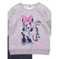 thumbnail image 2 of Minnie Mouse Long Sleeve Ruffle French Terry Top and Printed Leggings, 2pc Outfit Set (Toddler Girls), 2 of 3