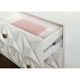 thumbnail image 3 of Geometric Six Drawer White Dresser, 3 of 9