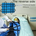 thumbnail image 3 of Multipurpose 48" x 40" Positioning Bed Pad with Reinforced Handles - Reusable & Washable Transfer Sheet for Turning, Lifting & Repositioning - Double-Sided Nylon Fabric, Blue, 3 of 6