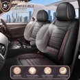 thumbnail image 5 of Full Set for Nissan Pathfinder Car Seat Covers 2011-2026,Waterproof Nappa Leather Car Seat Protector,Anti-Slip and Comfortable Car Seat Cover&Accessories(5 Seats/Black&Red), 5 of 7