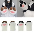 thumbnail image 4 of lanema Cute Sheep Hoof Shape Mittens Women Men Cartoon Gloves Plush Full Finger Mitten, 4 of 21