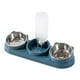 thumbnail image 1 of Comedero para mascotas con dispensador de agua, inclinado 15 degree, para comida húmeda y seca, para gatos. azul oscuro, 1 of 9