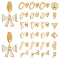 thumbnail image 1 of 72pcs 6 Styles 24K Gold Plated Earring Posts Stainless Steel Stud Earring Findings Flat Round Rhombus Ball Stud Earring Posts with Loop and Ear Nuts for Jewelry Making, 1 of 6