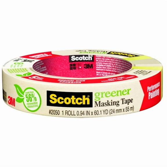 2Pc 3M Scotch 0.94 in. W X 60.1 yd L Beige Medium Strength Masking Tape 1 pk