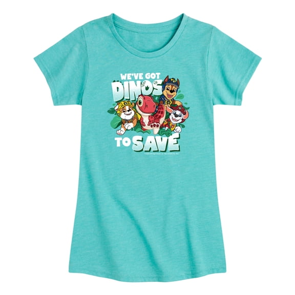 Paw Patrol: The Dino Movie - Dinos To Save - Toddler Girls Fitted Short Sleeve T-Shirt
