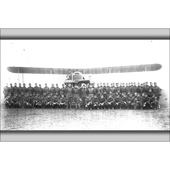24"x36" Gallery Poster, 135th Aero Squadron November 1918 Gengault Aerodrome (Toul) France
