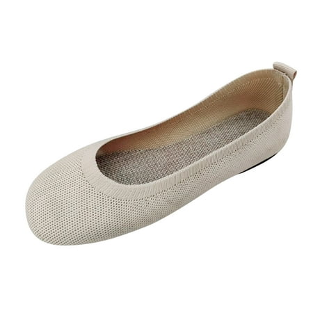 

Blphud Most Comfortable Shoes Women Summer Shoes for Women 2024 Casual Women Casual Sandals Ladies Fashion Solid Color Breathable Knitted Mesh Shallow Flat Casual Shoes Womens Sneakers Casual Shoes