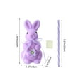 thumbnail image 3 of Easter Flocked Bunny Ornament - Artificial Realistic Rabbit Decor, Cute Desktop Figurine for Home & Spring Holiday Decoration, 3 of 6