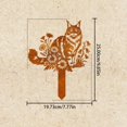 thumbnail image 2 of CoreLiving Garden Stake Decorative Cat Garden Decor Metal Yard Art Rustic Outdoor Statue for Porch Lawn Yard Ornament Weather Resistant Brown Finish, 2 of 9