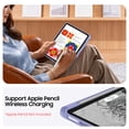 thumbnail image 5 of Fintie Rotating Case for iPad Air 11-Inch (2026/2025/2024) and iPad Air 10.9-Inch 5th/4th Gen, 360° Swivel Stand, Clear Hard Back Cover, Built-in Pencil Holder, Purple, 5 of 9