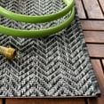 thumbnail image 5 of SAFAVIEH Courtyard Blazhe Chevron Indoor/Outdoor Area Rug, Black/Beige, 10' x 10' Square, 5 of 13