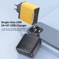 thumbnail image 2 of Total 100W 4 Port USB QC3.0 PD Charger Type C USB Mobile Phones Charger Quick Charge Adapter, 2 of 6