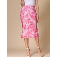 thumbnail image 4 of DARING DIVA Women's Summer Bohemian Tie Dye Fishtail Bodycon Midi Skirt XS Pink, 4 of 6