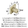 thumbnail image 5 of Amerock Monument Golden Champagne 1-3/16 Inch Knob, 25 Pack, 5 of 5