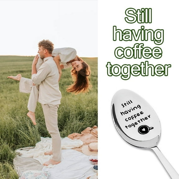 Cute Coffee Espresso Spoon Gifts for Best Friend Birthday Gifts for Coffee Lovers Going Moving Away Gift for Girlfriend Anniversary Valentines Day Gifts for Husband Wife Wedding for Couples