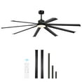 thumbnail image 3 of Craftian 80 inch Industrial Ceiling Fan with Light and Remote, Large Ceiling Fan with 8 Blades,6 Speed for Outdoor Indoor, Black, 3 of 9