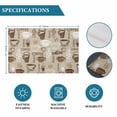 thumbnail image 6 of Coffee Placemats Set of 6, Beige Farmhouse Retro Beans Latte Tea Cup Funny Placemats for Dining Table, Place Mats for Kitchen Tabletop, Waterproof Wipeable Dining Table Mats Set, 6 of 9