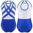 thumbnail image 3 of iiniim Kids Girls Sparkly Gymnastics Leotard Sleeveless Sport Unitard Rhinestones Romper Figure Ice Royal Blue 16, 3 of 7