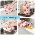 thumbnail image 2 of 6 Pieces of Kitchen Towels 11x11Inch Kitchen Dish Cloths Kitchen Dish Towels Reuseable Cleaning Cloths Pink Cupcake, 2 of 9