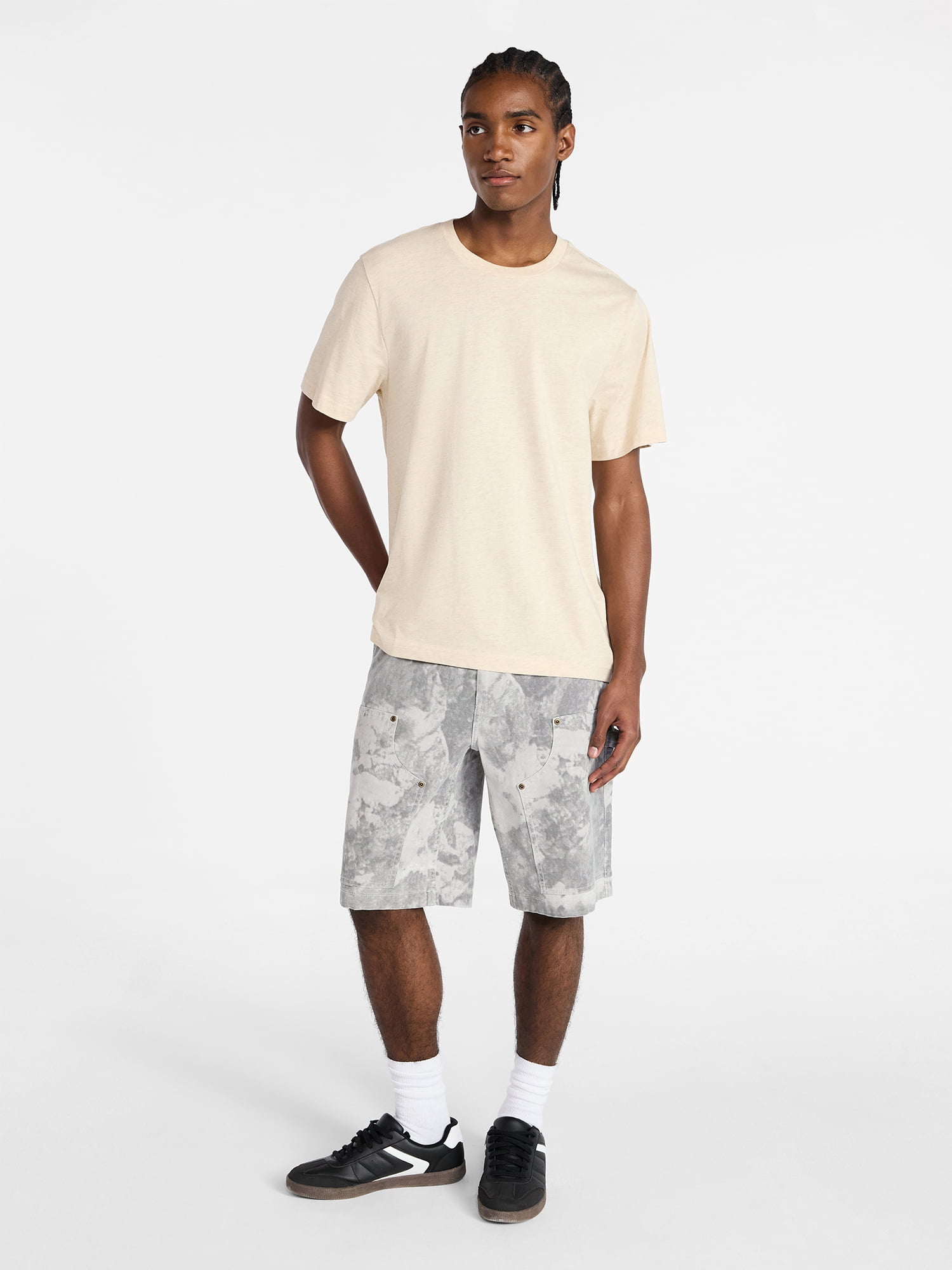 No Boundaries Standard Fit Cotton Tee with Short Sleeves, Men's and Big Men's XS-5XL
