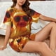 thumbnail image 4 of Balery Sunglasses Yellow Duck Conjunto de Pijama para Mujer con Estampado, Dos Piezas de Manga Corta y Shorts, Ropa de Dormir Suave con Cuello Redondo y Bolsillos-Small, 4 of 6