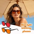 thumbnail image 3 of Blue Light Blocking Glasses Red Orange Tinted Lens Lightweight Frame for Computer Gaming Night Use, 3 of 10
