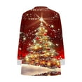 thumbnail image 4 of Womens Ugly Christmas Long Tunic Tops Funny Black Santa Graphic Print Sweatshirts Slouch Xmas Loose Sweater Tops, 4 of 5