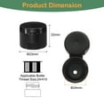 thumbnail image 2 of 36pcs 24/410 Flips Top Caps for Bottles Replacement Plastic Reusable Non-Spill Bottle Lid , Black, 2 of 5