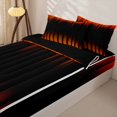 thumbnail image 3 of jejeloiu Modern Geometric Pattern Zipper Twin Comforter Sets with Fitted Sheet and 2 Pillowcases For Girls,Gradient Lines Art Zipper Bedding Set For Kids,Reversible,4-Piece, 3 of 7