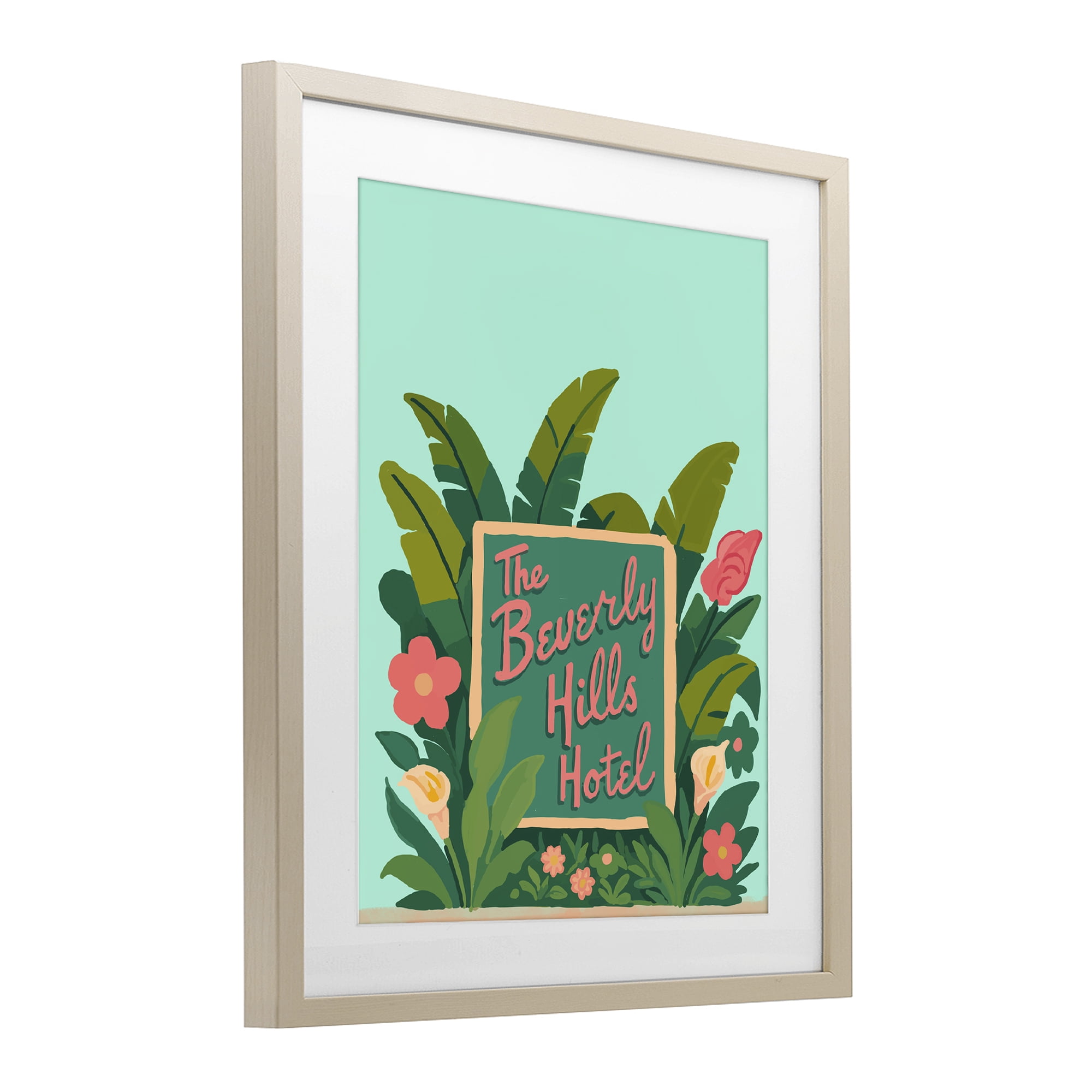 Stupell Industries Beverly Hills Hotel Birch Framed Print Under Glass, design by Amelia Noyes